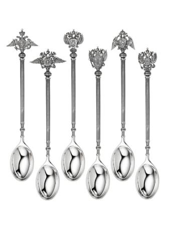 СЕРЕБРЯНЫЙ КОФЕЙНЫЙ НАБОР "МИНИСТЕРСТВА" (6 ШТУК) – АЛЬТМАСТЕР