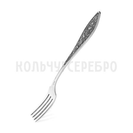 ДЕСЕРТНАЯ ВИЛКА ИЗ МЕЛЬХИОРА "МОРОЗКО" С ЧЕРНЕНИЕМ – КОЛЬЧУГИНСКИЙ МЕЛЬХИОР