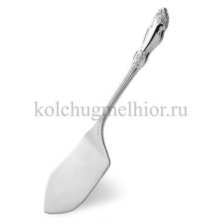 ЛОПАТКА ТОРТА ИЗ МЕЛЬХИОРА "РОЗА" ПОСЕРЕБРЕННАЯ – КОЛЬЧУГИНСКИЙ МЕЛЬХИОР