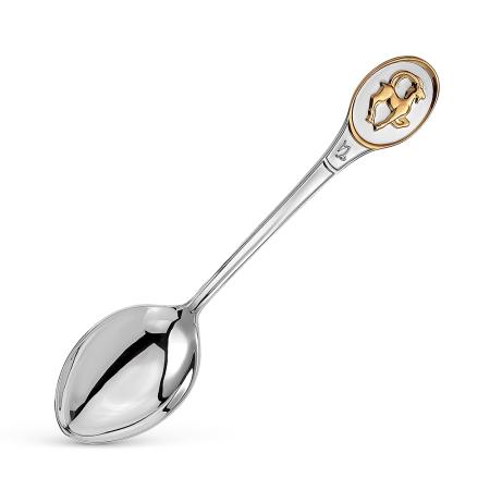 Серебряные столовые приборы купить в Москве СЕРЕБРЯНАЯ ЧАЙНАЯ ЛОЖКА "КОЗЕРОГ" 930747ж10 – КРАСНАЯ ПРЕСНЯ