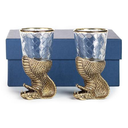 ЧАРКА "КОБРА" ЛАТУННАЯ (СТОПКА ПЕРЕВЁРТЫШ) 2 ШТ