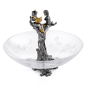 СЕРЕБРЯНАЯ ВАЗА ДЛЯ КОНФЕТ "РОМАШКА" – АЛЬТМАСТЕР