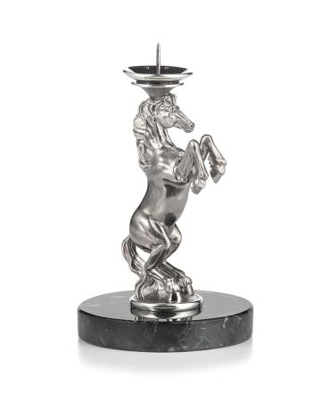 СЕРЕБРЯНЫЙ ПОДСВЕЧНИК "ГАРЦУЮЩИЙ КОНЬ" – АЛЬТМАСТЕР