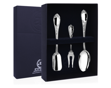 СЕРЕБРЯНЫЙ ЧАЙНЫЙ НАБОР "ПРЕСТИЖ" (3 ПРЕДМЕТА) №2 – АРГЕНТА