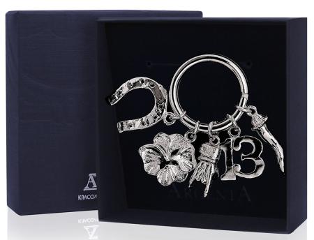 Столовое серебро купить в Москве СЕРЕБРЯНЫЙ БРЕЛОК ДЛЯ КЛЮЧЕЙ "НА УДАЧУ" – АРГЕНТА