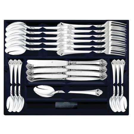 СТОЛОВЫЙ НАБОР ИЗ СЕРЕБРА "АФИНА" (24 ПРЕДМЕТА) – АРГЕНТА