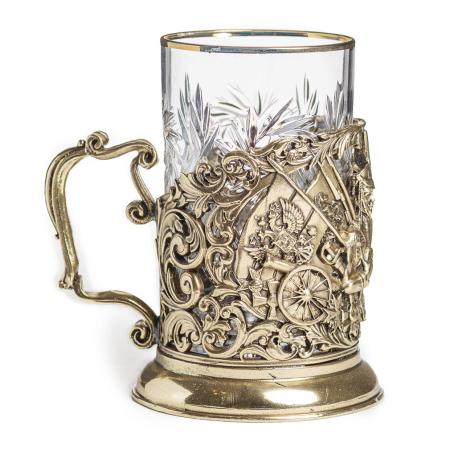 ПОДСТАКАННИК "ГУСАР" ЛАТУННЫЙ