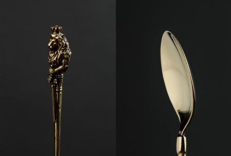 ЛОЖКА ЧАЙНАЯ ЛАТУННАЯ "ЛЕВ" 