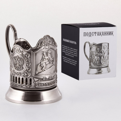 ПОДСТАКАННИК "МЕДНЫЙ ВСАДНИК" НИКЕЛИРОВАННЫЙ – КОЛЬЧУГИНСКИЙ МЕЛЬХИОР