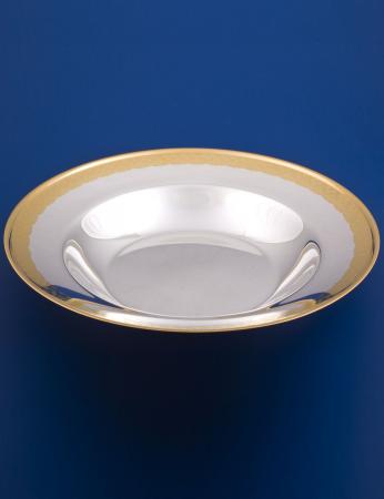 СЕРЕБРЯНАЯ ТАРЕЛКА "№18" С ПОЗОЛОТОЙ – МСТЁРСКИЙ ЮВЕЛИР
