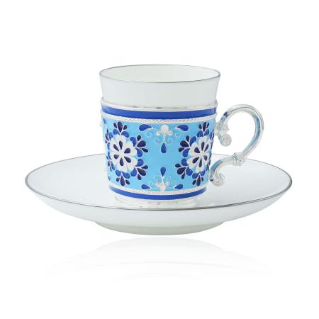 СЕРЕБРЯНЫЙ КОФЕЙНЫЙ НАБОР 33517 – РУССКИЕ САМОЦВЕТЫ