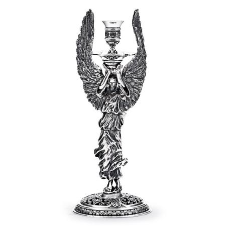 СЕРЕБРЯНЫЙ ПОДСВЕЧНИК "ЛЕТЯЩИЙ АНГЕЛ" (1 СВЕЧА) – АЛЬТМАСТЕР