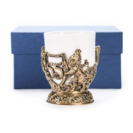 ЛАТУННАЯ КОФЕЙНАЯ ЧАШКА "ЮБИЛЕЙНАЯ 55"