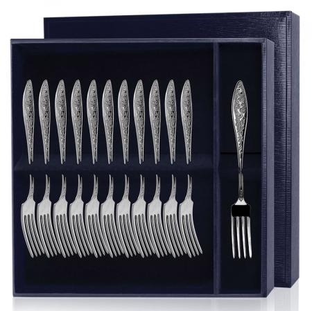 СЕРЕБРЯНЫЙ ДЕСЕРТНЫЙ НАБОР "МОРОЗКО" (12 ДЕСЕРТНЫХ ВИЛОК) – АРГЕНТА