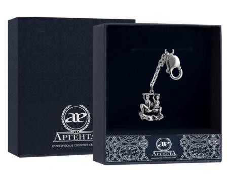 СЕРЕБРЯНЫЙ БРЕЛОК ДЛЯ КЛЮЧЕЙ "ЗОДИАК-ВЕСЫ" – АРГЕНТА