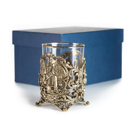 СТАКАН ДЛЯ ВИСКИ "ГУСАР" ЛАТУННЫЙ