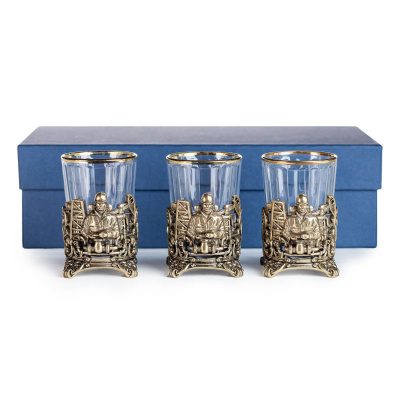 СТОПКА "НЕФТЯНИК" ЛАТУННАЯ 3 ШТ