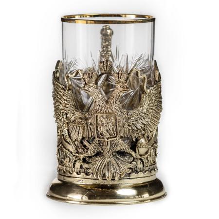 ПОДСТАКАННИК "ГЕРБ РОССИИ VIP" ЛАТУННЫЙ