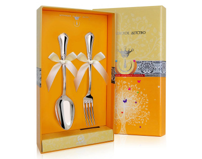 ДЕТСКИЕ СТОЛОВЫЕ ПРИБОРЫ "ФАВОРИТ" (2 ПРЕДМЕТА) – АРГЕНТА