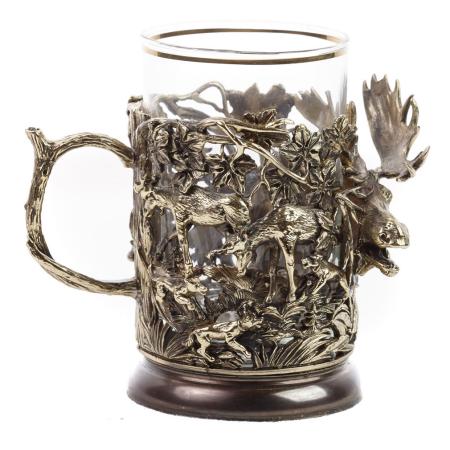 ПОДСТАКАННИК "ЛОСЬ" ЛАТУННЫЙ