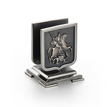 СЕРЕБРЯНАЯ ПОДСТАВКА ДЛЯ ВИЗИТОК "МОСКВА" – АЛЬТМАСТЕР