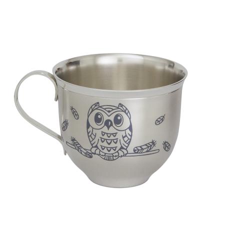 СЕРЕБРЯНАЯ ЧАЙНАЯ ЧАШКА С ЧЕРНЕНИЕМ "СОВУШКИ" – СЕВЕРНАЯ ЧЕРНЬ