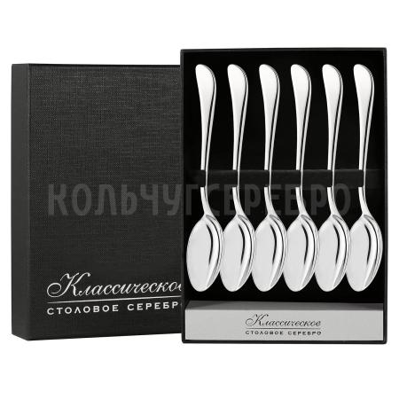 СЕРЕБРЯНЫЙ ЧАЙНЫЙ НАБОР "MODERN" (6 ЧАЙНЫХ ЛОЖЕК) – SOKOLOV