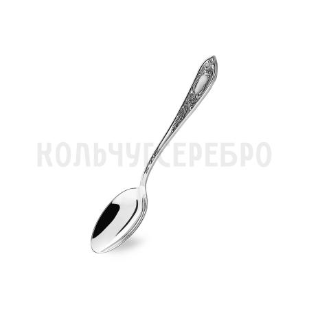 ЧАЙНАЯ ЛОЖКА ИЗ МЕЛЬХИОРА "ЖАСМИН" С ЧЕРНЕНИЕМ – КОЛЬЧУГИНСКИЙ МЕЛЬХИОР