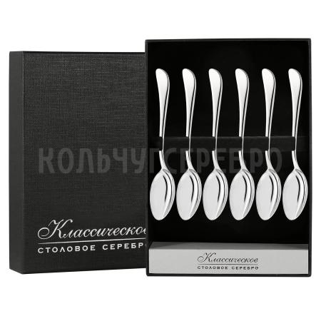 СЕРЕБРЯНЫЙ КОФЕЙНЫЙ НАБОР "MODERN" (6 КОФЕЙНЫХ ЛОЖЕК) – SOKOLOV