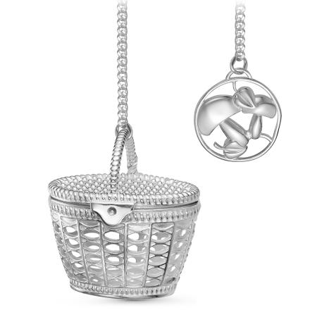 СЕРЕБРЯНОЕ СИТЕЧКО ДЛЯ ЧАЯ "ЗА ГРИБАМИ" – КРАСНАЯ ПРЕСНЯ