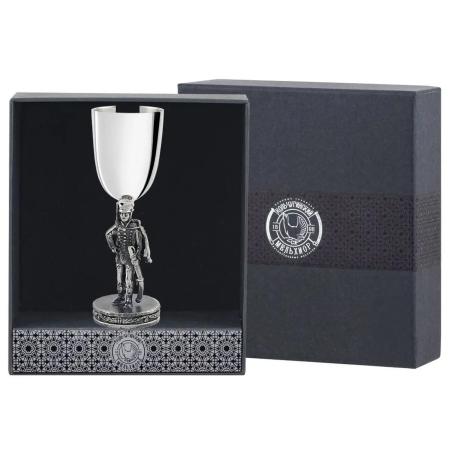 РЮМКА "ГУСАР С САБЛЕЙ" ПОСЕРЕБРЕННАЯ С ЧЕРНЕНИЕМ (1 ШТУКА) – КОЛЬЧУГИНСКИЙ МЕЛЬХИОР