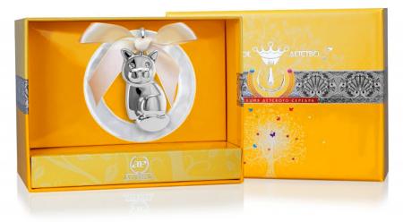 СЕРЕБРЯНАЯ ПОГРЕМУШКА "КОТИК" НА КОЛЬЦЕ – АРГЕНТА