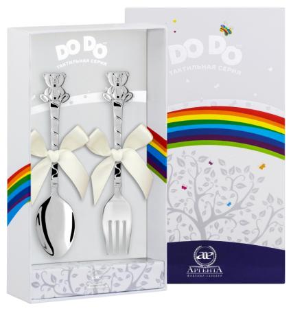 ДЕТСКИЕ СТОЛОВЫЕ ПРИБОРЫ "МЕДВЕДЬ" ДО-ДО (2 ПРЕДМЕТА) – АРГЕНТА