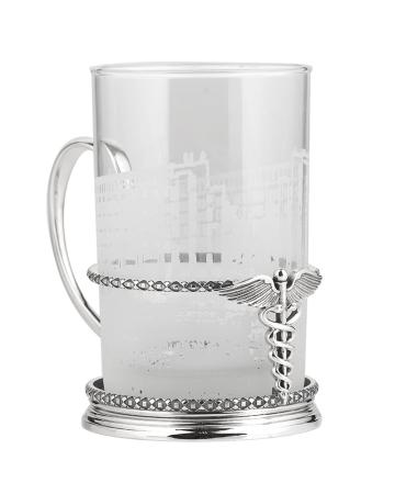 СЕРЕБРЯНЫЙ ПОДСТАКАННИК "КАДУЦЕЙ" – АЛЬТМАСТЕР