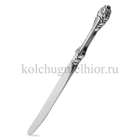 СТОЛОВЫЙ НОЖ ИЗ МЕЛЬХИОРА "ПРАЗДНИЧНЫЙ" С ЧЕРНЕНИЕМ – КОЛЬЧУГИНСКИЙ МЕЛЬХИОР