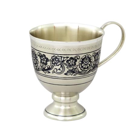 СЕРЕБРЯНАЯ ЧАЙНАЯ ЧАШКА С ЧЕРНЕНИЕМ "40080028А05" – СЕВЕРНАЯ ЧЕРНЬ