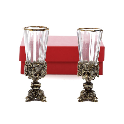 ЛАФИТНИК ДЛЯ ВОДКИ "КЛАССИЧЕСКИЙ" ЛАТУННЫЙ 2 ШТ