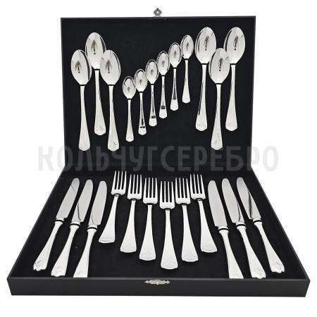 СЕРЕБРЯНЫЙ СТОЛОВЫЙ НАБОР "ANTIQUE" (24 ПРЕДМЕТА) – SOKOLOV