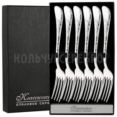 СЕРЕБРЯНЫЙ СТОЛОВЫЙ НАБОР "RENAISSANCE" (6 СТОЛОВЫХ ВИЛОК) – SOKOLOV