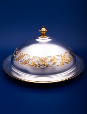 СЕРЕБРЯНАЯ МАСЛЕНКА "ВЕРСАЛЬ" С ПОЗОЛОТОЙ – МСТЁРСКИЙ ЮВЕЛИР