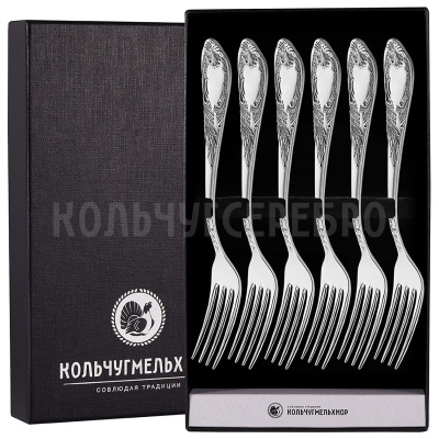 ДЕСЕРТНЫЙ НАБОР ИЗ МЕЛЬХИОРА "КЛАССИКА" С ЧЕРНЕНИЕМ (6 ДЕСЕРТНЫХ ВИЛОК) – МСТЕРСКИЙ ЮВЕЛИР