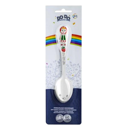 ДЕТСКАЯ ЛОЖКА "МАША" С ЦВЕТНОЙ ЭМАЛЬЮ – КОЛЬЧУГИНСКИЙ МЕЛЬХИОР