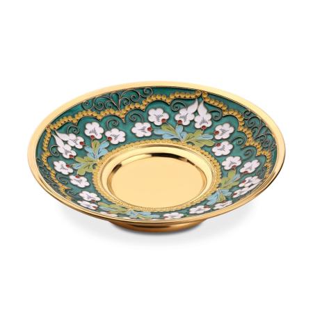 СЕРЕБРЯНОЕ БЛЮДЦЕ 27034 - РУССКИЕ САМОЦВЕТЫ
