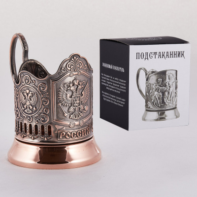 ПОДСТАКАННИК "ГЕРБ РФ" МЕДНЫЙ – КОЛЬЧУГИНСКИЙ МЕЛЬХИОР