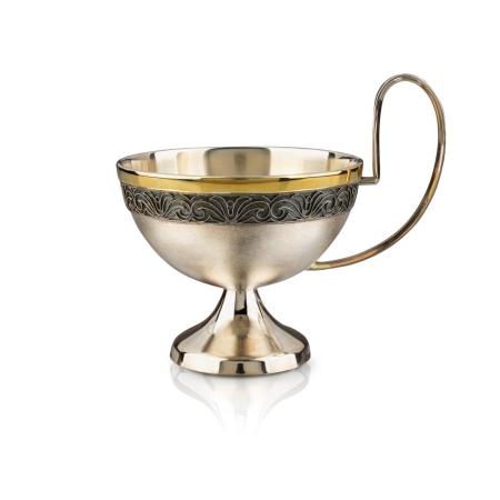 СЕРЕБРЯНАЯ ЧАЙНАЯ ЧАШКА 27623 - РУССКИЕ САМОЦВЕТЫ