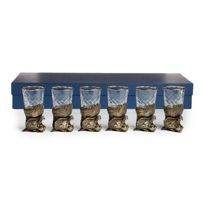 ЧАРКИ "ТИГР-АГРЕССИВНЫЙ" ЛАТУННЫЙ (СТОПКИ ПЕРЕВЁРТЫШИ) 6 ШТ