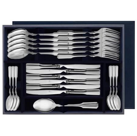СЕРЕБРЯНЫЙ СТОЛОВЫЙ НАБОР "РУССКИЙ" (24 ПРЕДМЕТА) – АРГЕНТА