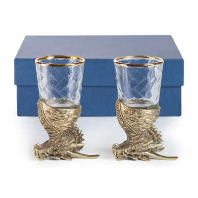 ЧАРКА "ДРАКОН" ЛАТУННАЯ (СТОПКА ПЕРЕВЁРТЫШ) 2 ШТ