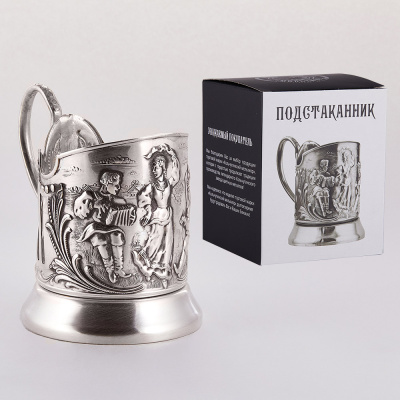 ПОДСТАКАННИК "РУССКИЕ ПЛЯСКИ" ПОСЕРЕБРЕННЫЙ – КОЛЬЧУГИНСКИЙ МЕЛЬХИОР