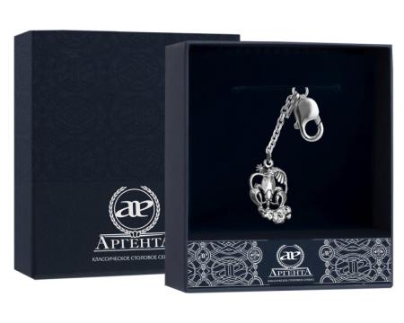 СЕРЕБРЯНЫЙ БРЕЛОК ДЛЯ КЛЮЧЕЙ "ЗОДИАК-РАК" – АРГЕНТА